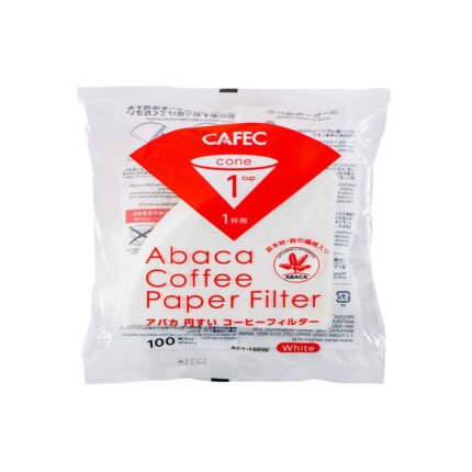 Cafec Abaca+ Κωνικά Χάρτινα φίλτρα Καφέ AC1-100W 1 φλιτζάνι 100 τεμάχια Λευκό